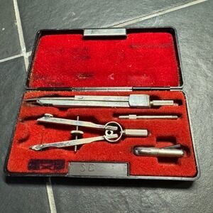 Vintage Helix 205 Drafting Set West Germany Compass Geometry Drawing Tools‎ Case